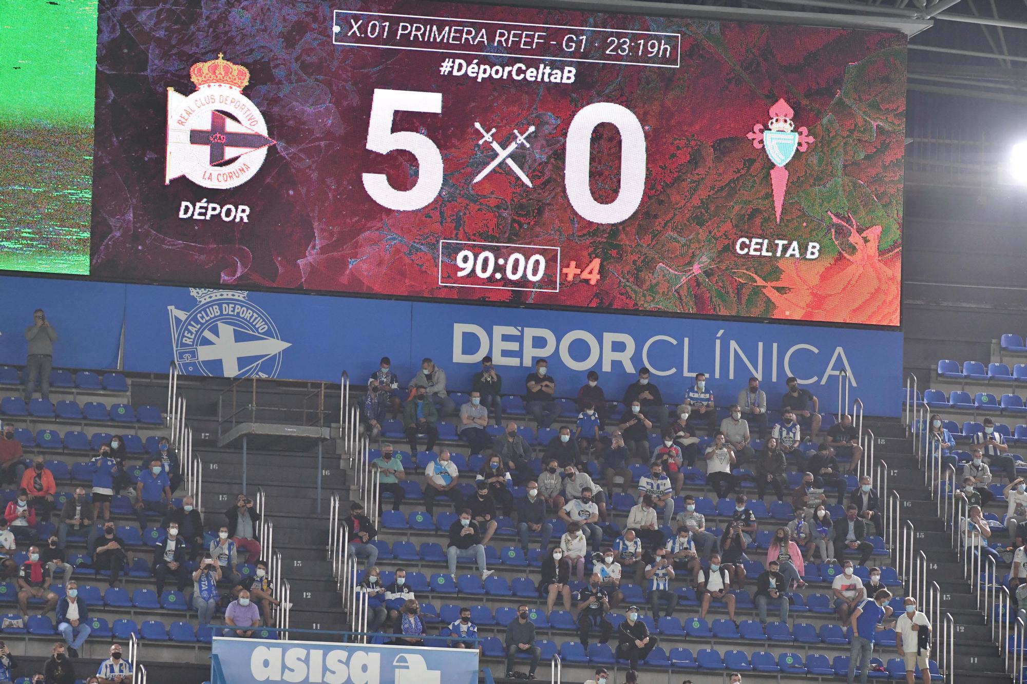 El Dépor golea al Celta B en Riazor