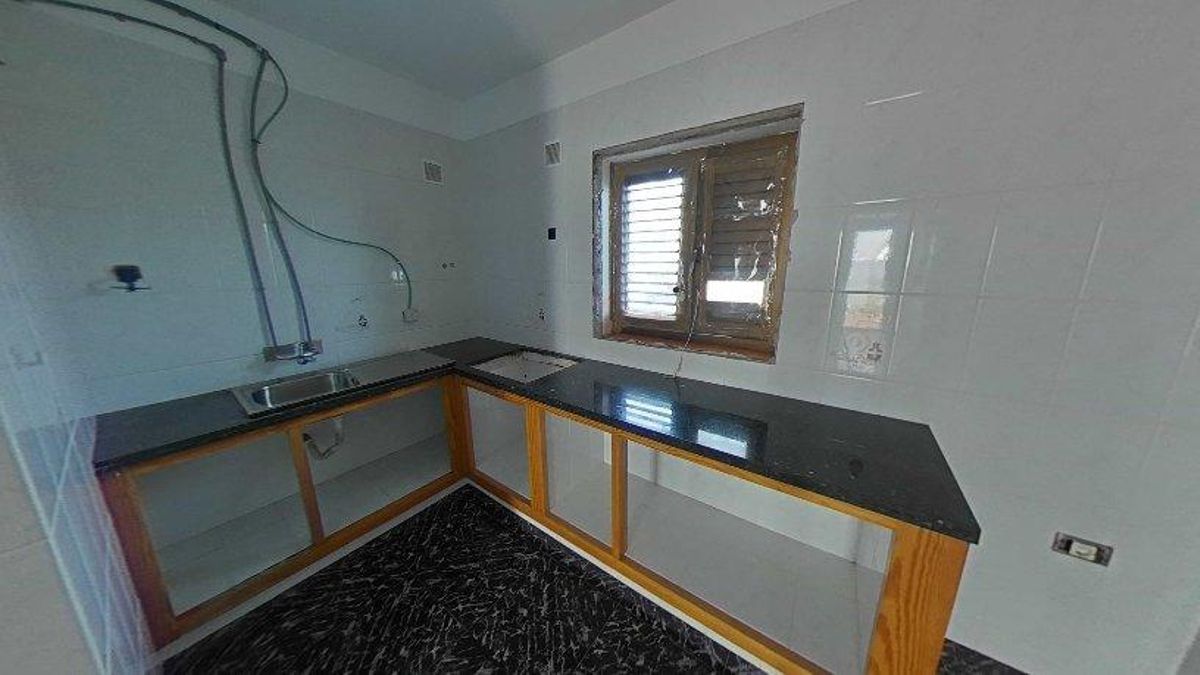View of the kitchen.