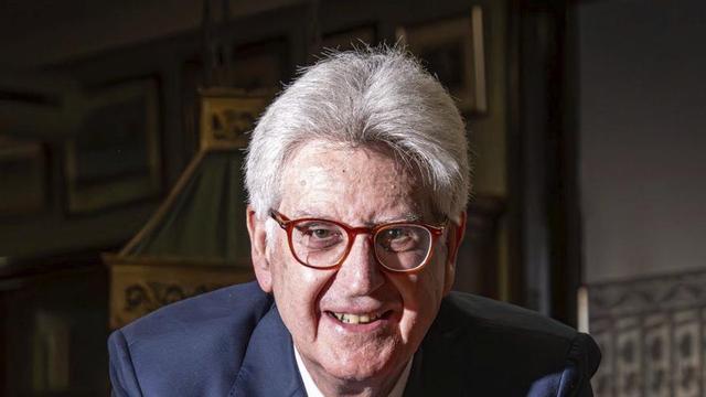 Francesco Arezzo, president de Rotary Internacional, dimarts passat al terrat del Reial Cercle Artístic de Barcelona, amb vista a la catedral. | MANU MITRU