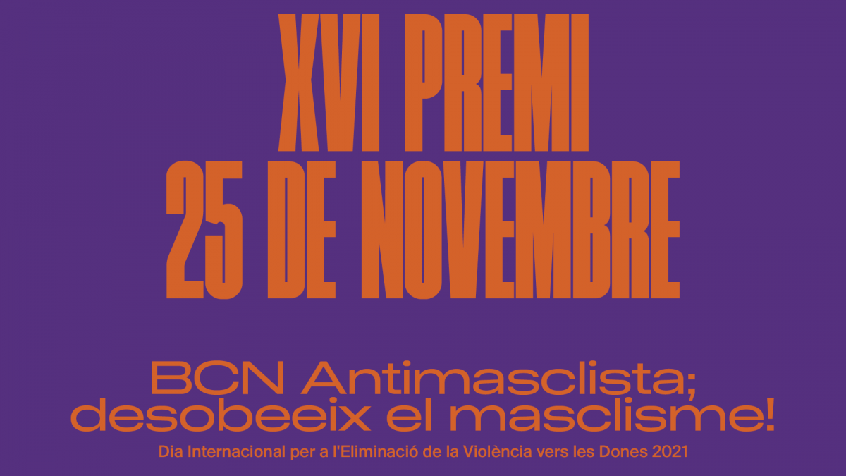 Oberta la convocatòria del XVI Premi 25 de Novembre Oberta la convocatòria del XVI Premi 25 de Novembre