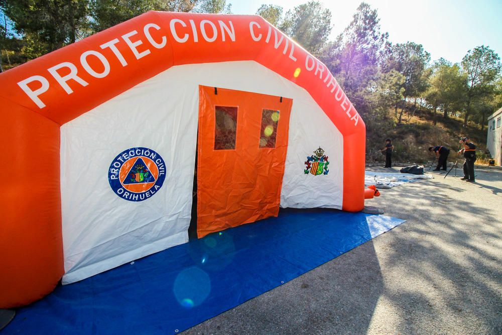 El simulacro realizado en la ermita de Montepinar