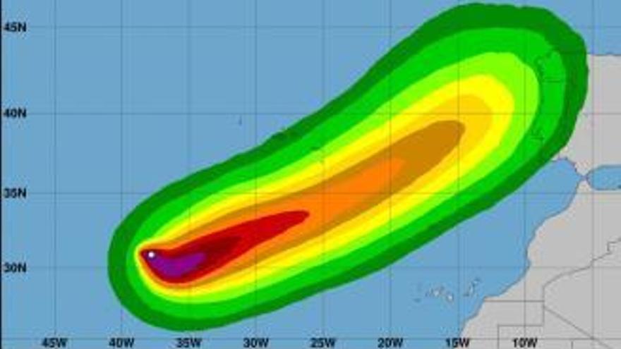 La tormenta tropical Ofelia expulsará el lunes de Galicia al anticiclón de las Azores