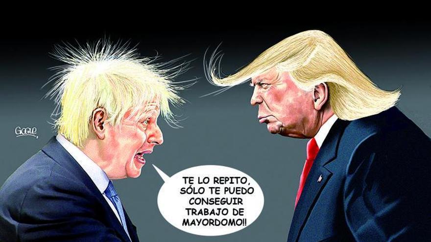 Viñeta titulada “Boris vs Trump”.