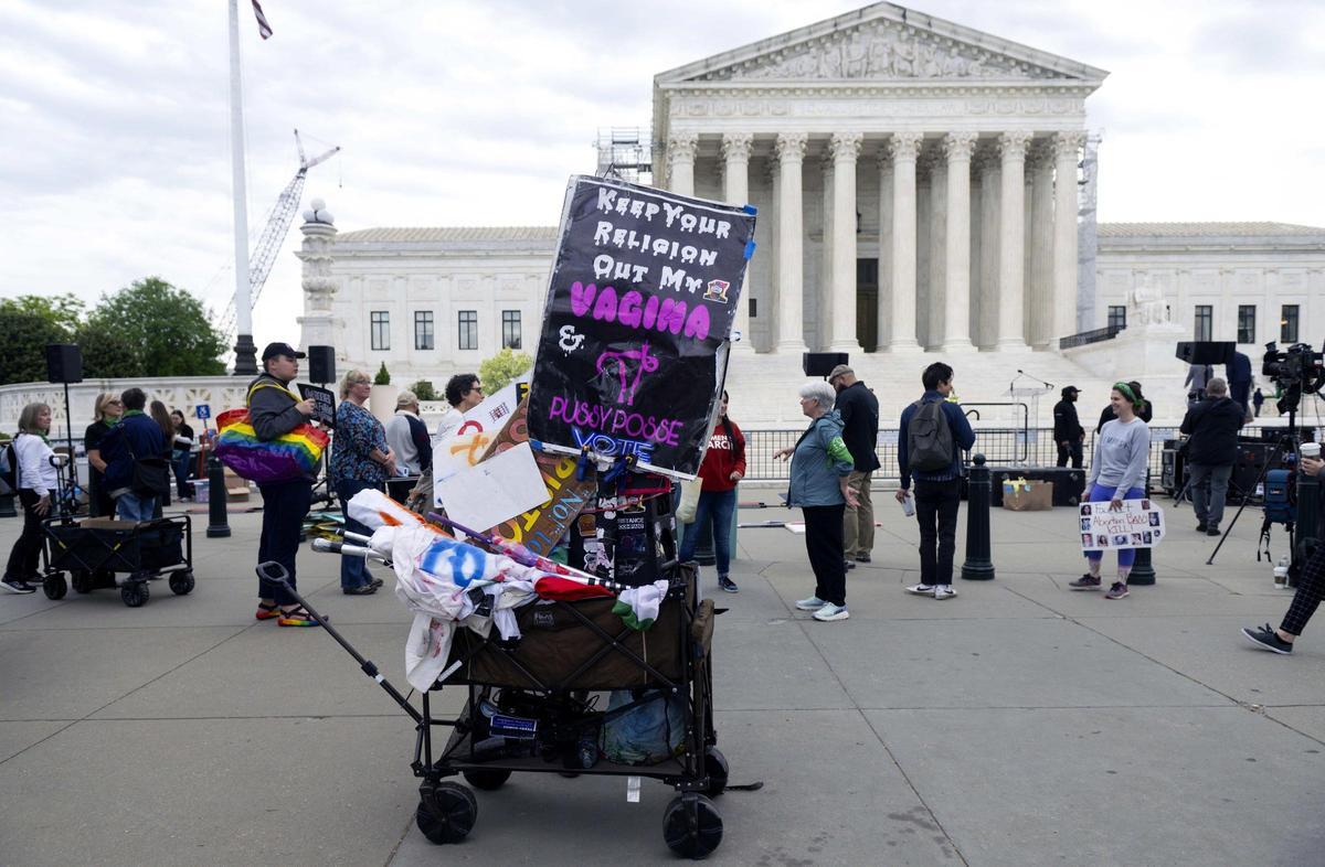 Una protesta a favor del aborto frente al trubunal Supremo de EEUU.