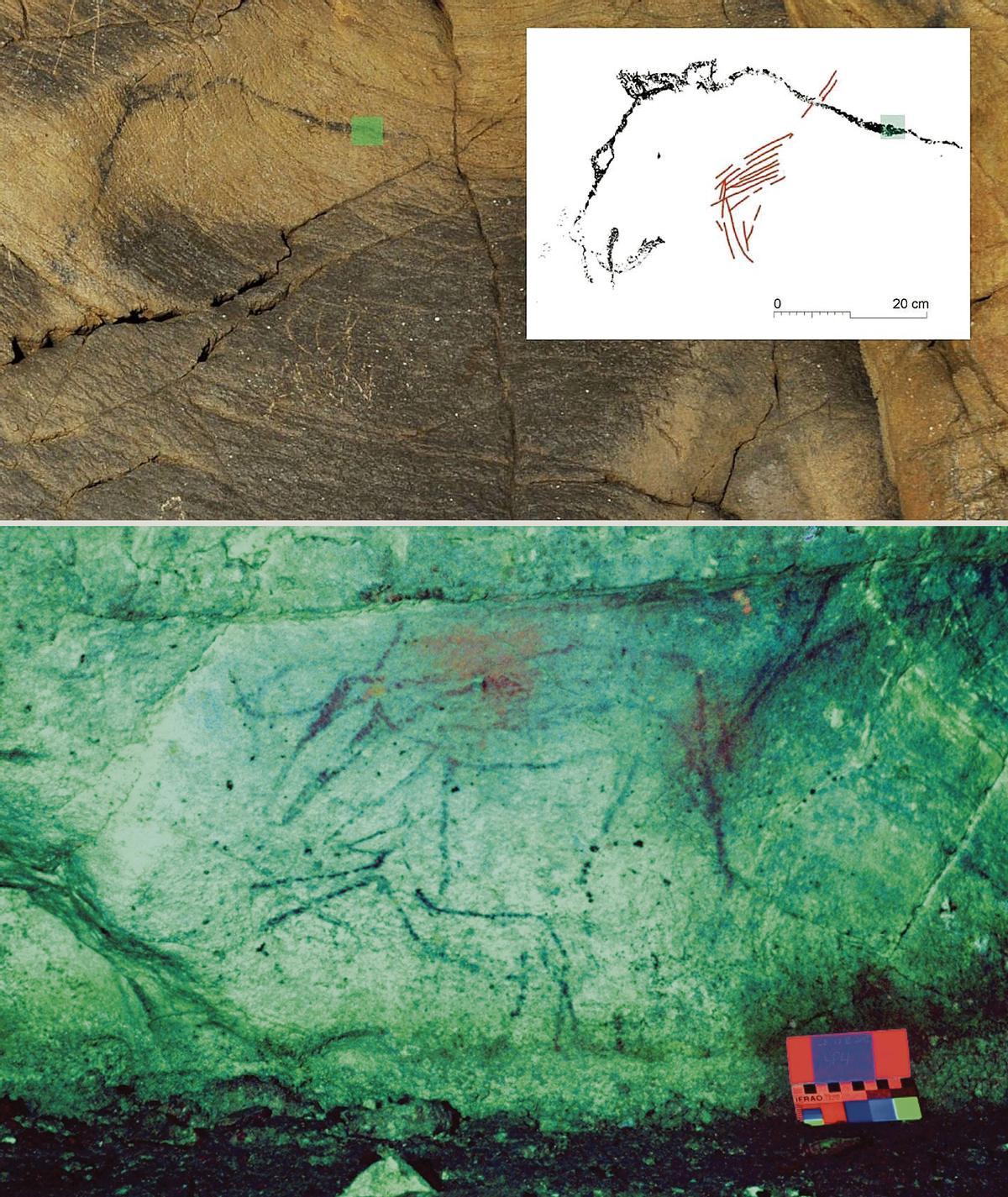 Grabados rupestres localizados en las campañas realizadas en 2011 y 2012 y datados con una antigüedad de unos 10.000 años