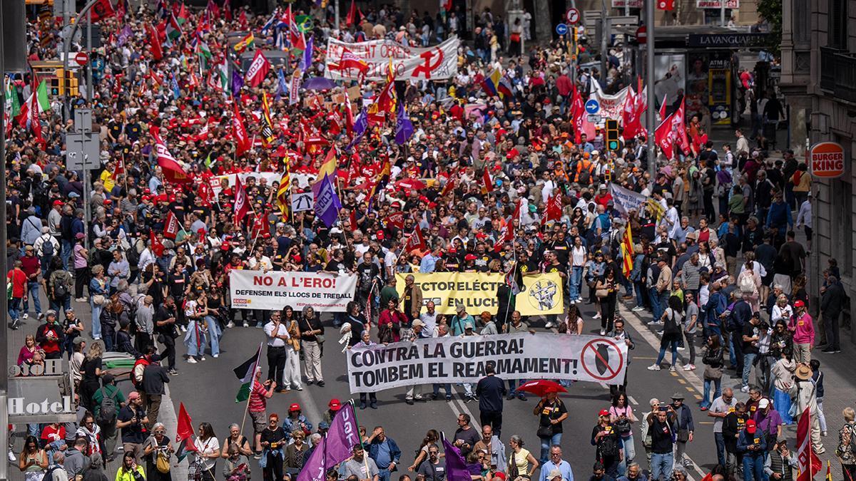 Manifestación del 1 de mayo en Barcelona