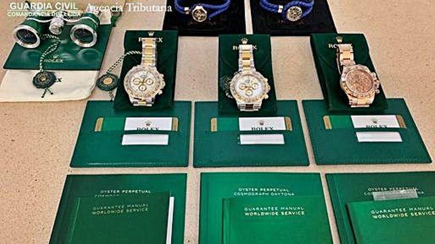Confisquen tres Rolex valorats en 56.300 euros