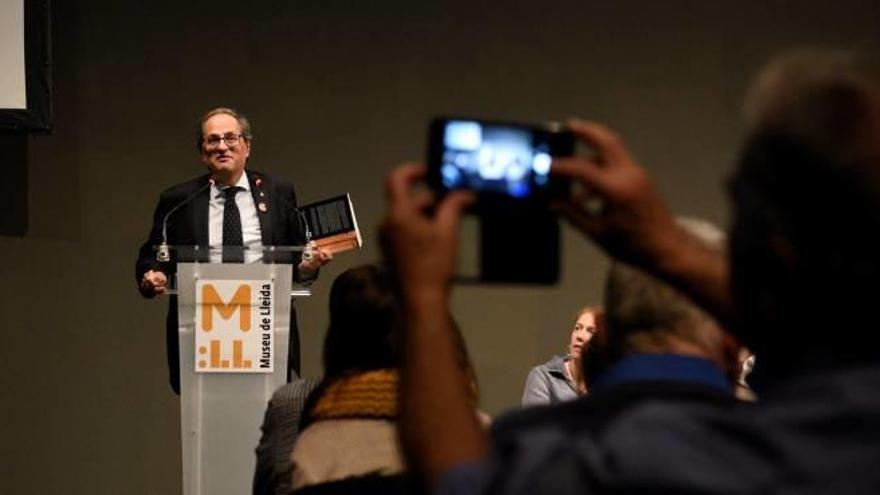 Quim Torra ahir en un acte a Lleida