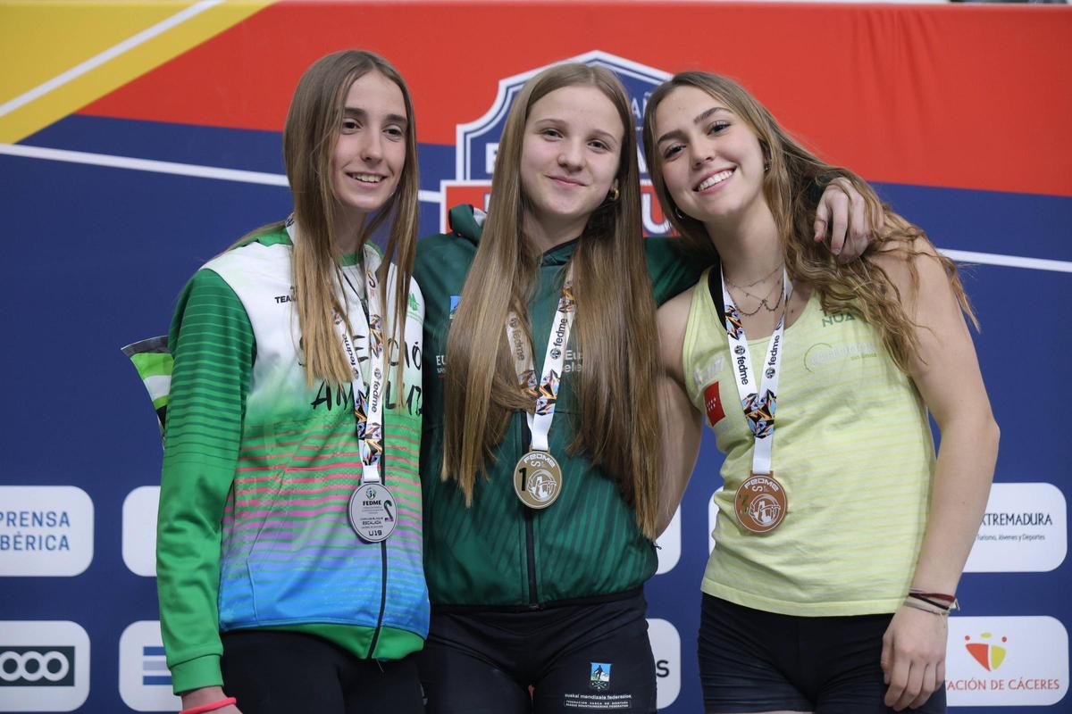 Galería | Podio primera jornada de la Copa de España de Escalada en Cáceres