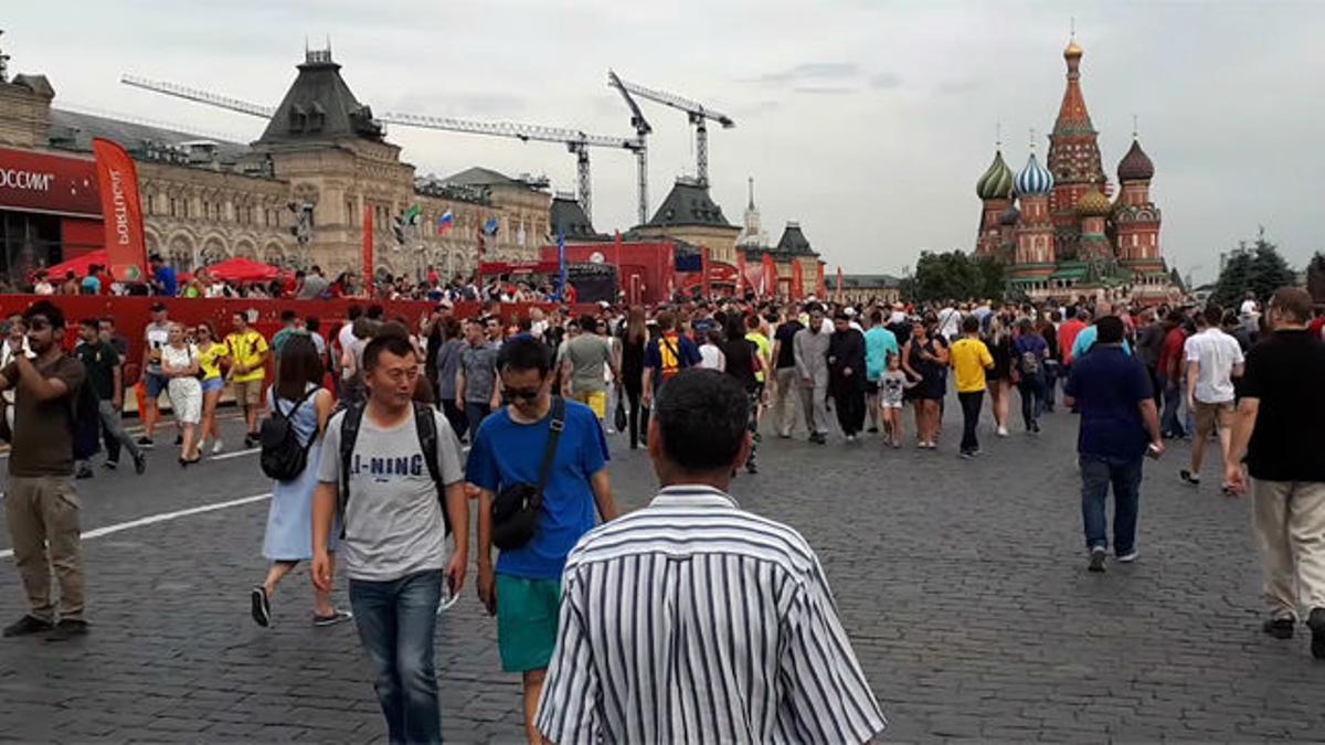 La Plaza Roja de Moscú vibra con el Mundial