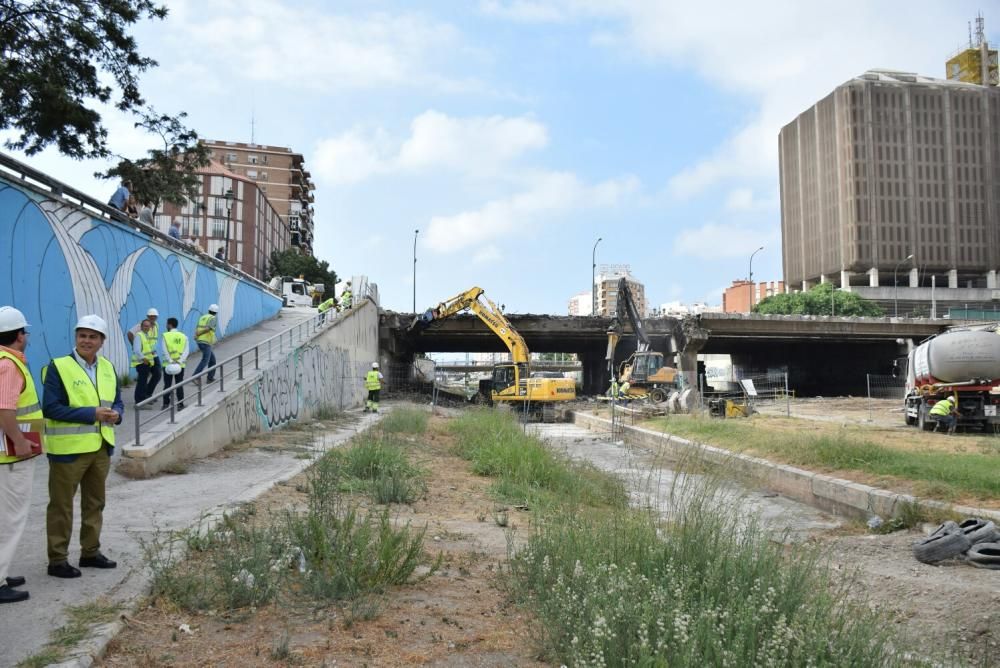 Obras del metro al comienzo de la Alameda