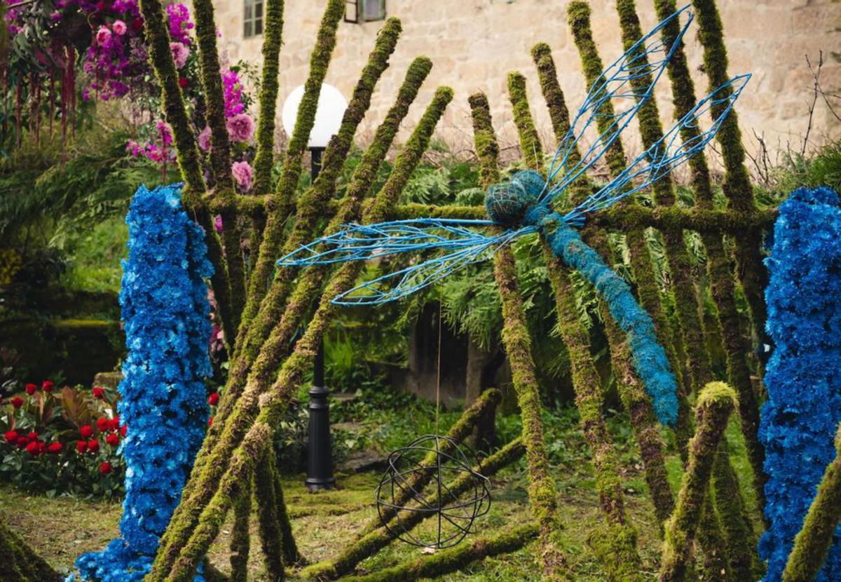 La instalación ganadora en el jardín de Santa Clara. | Diego González