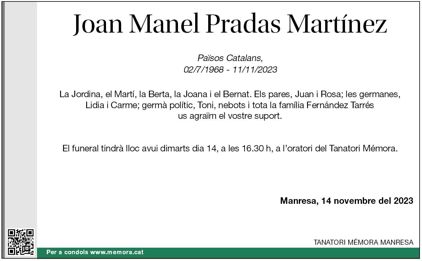 JOAN MANEL PRADAS MARTÍNEZ