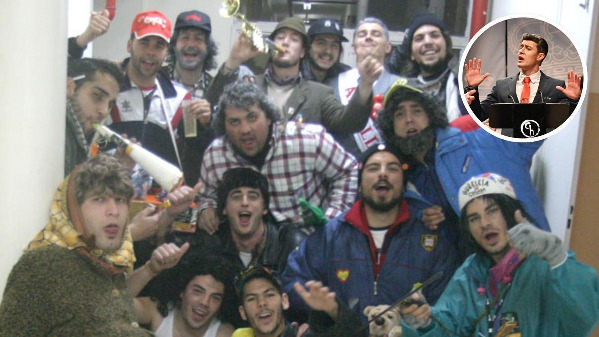 Foto del primer año de Los Chungos y Dani Narciso durante la actuación en el Carnaval de Badajoz 2026.