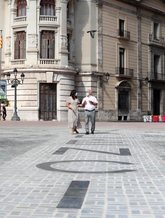 Así luce ya la plaza del Ayuntamiento tras la peatonalizacion