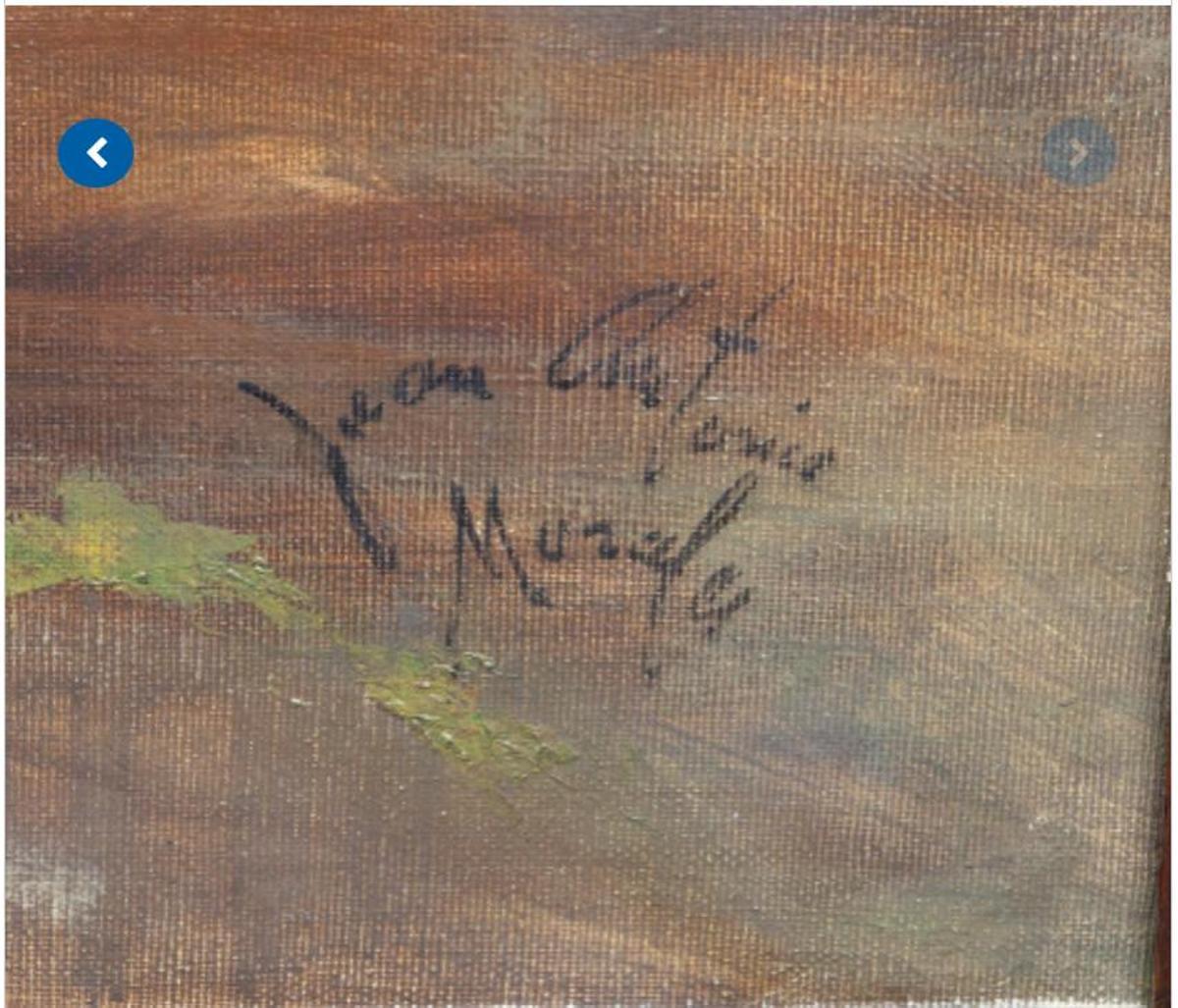 El óleo está firmado por uan Antonio Morales
