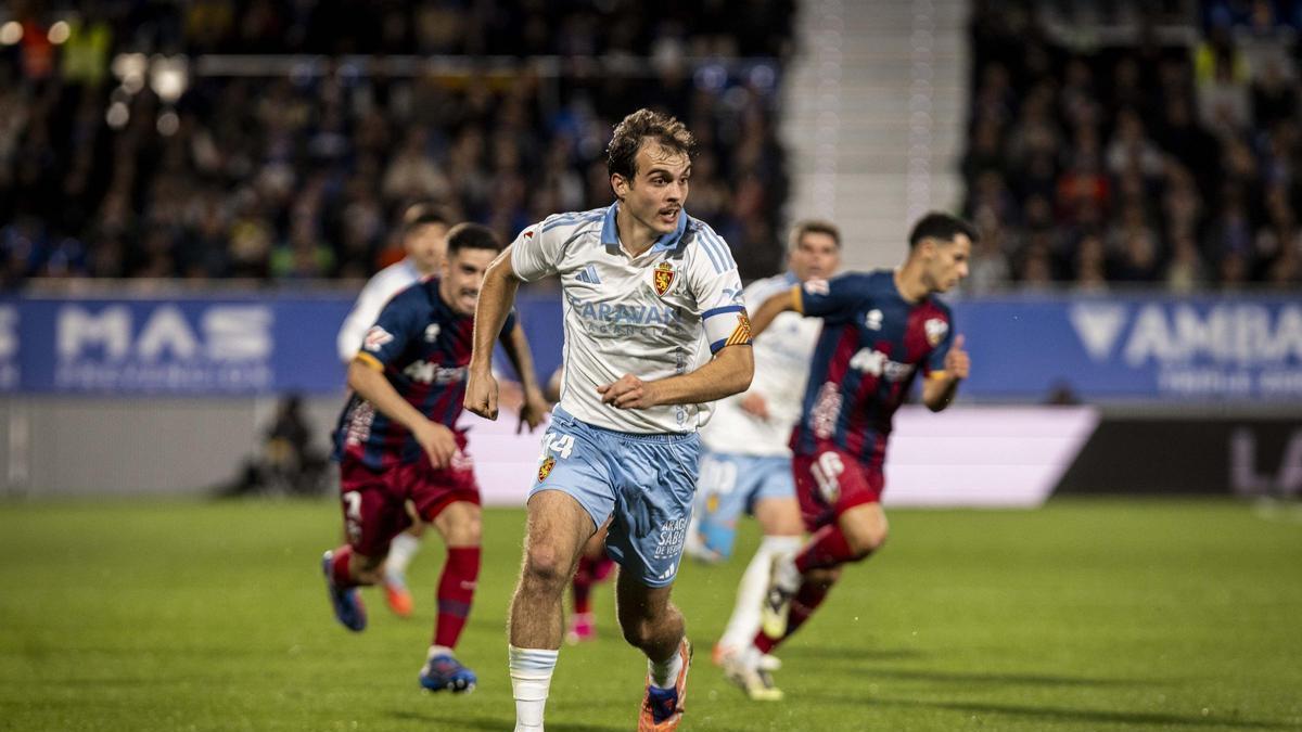 Francho, durante un derbi aragonés de esta temporada