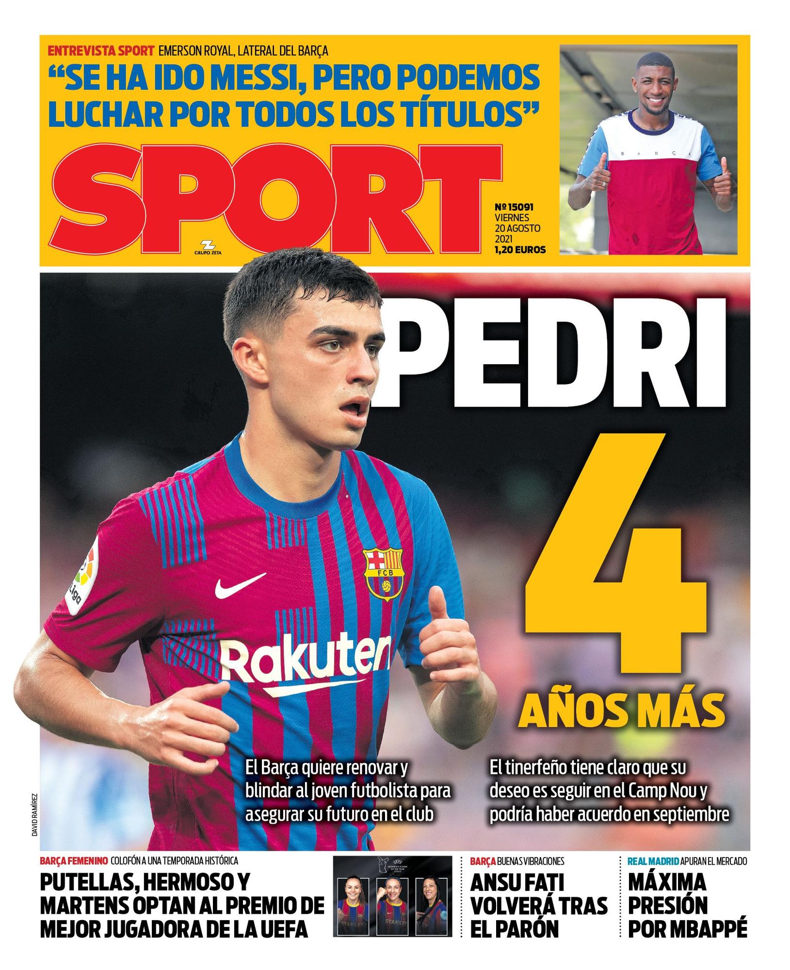 Esta es la portada de SPORT