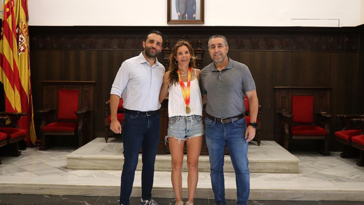 Recepción del ayuntamiento a la deportista.