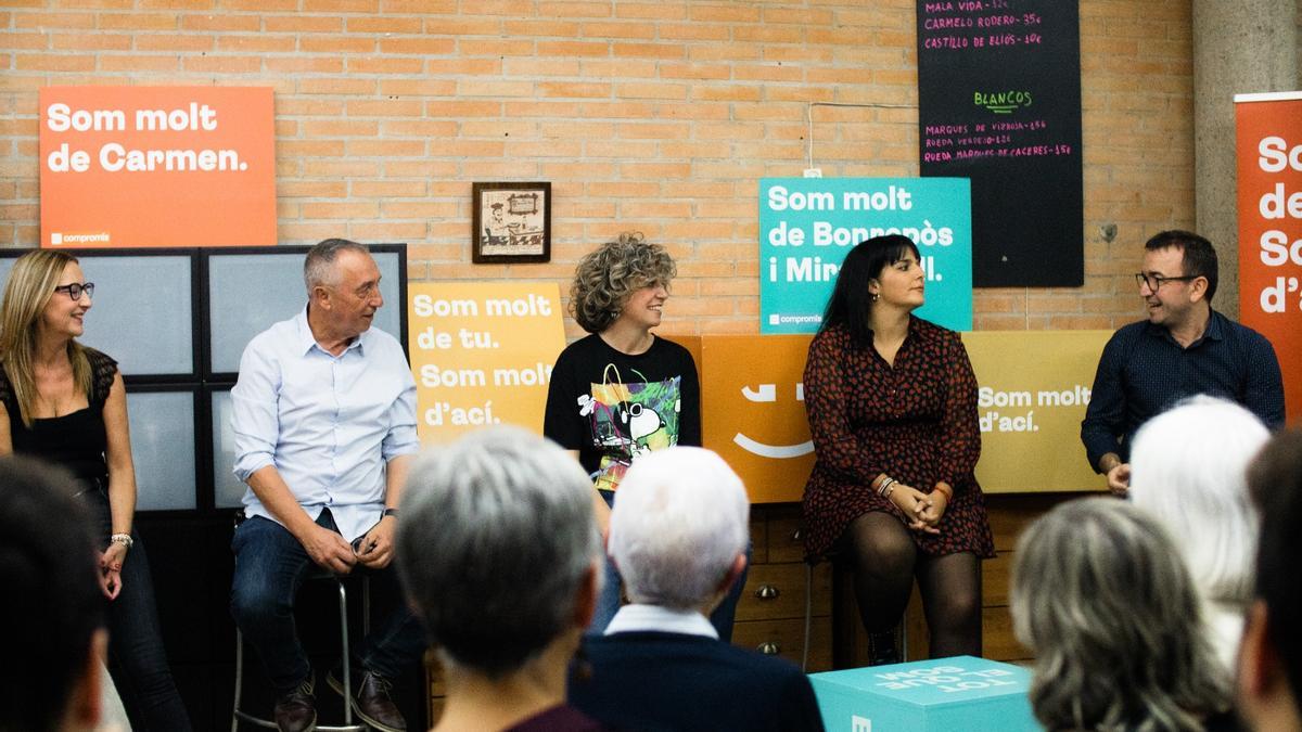 La presentación de Carmen junto a Baldoví y Amigó