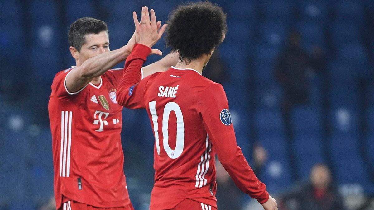 Sané anotó el tercer tanto del Bayern ante la Lazio