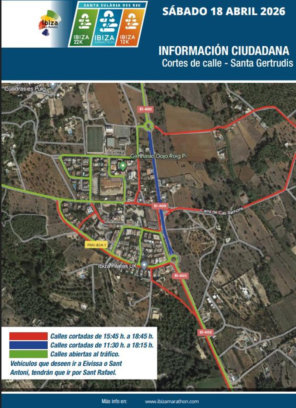 Calles cortadas en Santa Gertrudis