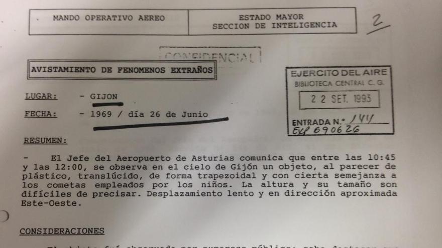 Documento clasificado por el Ejército