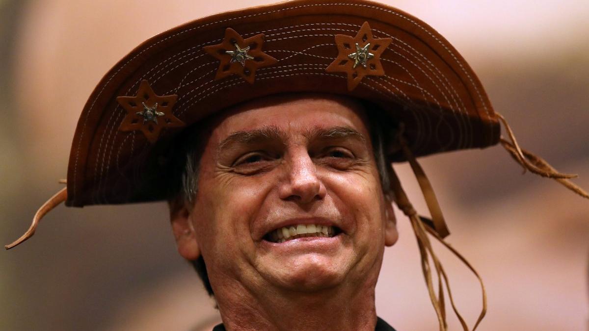 Jair Bolsonaro fotografiado cuando era candidato presidencial en una conferencia de prensa en Rio de Janeiro