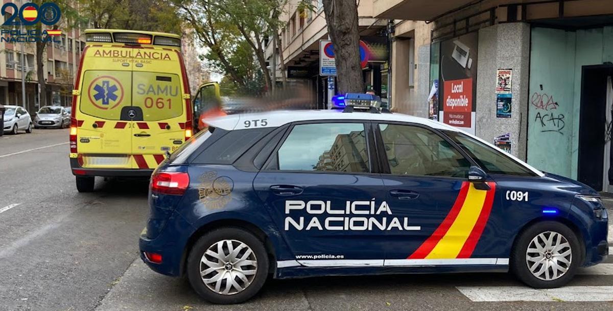 Un coche patrulla de la Policía Nacional en Palma.