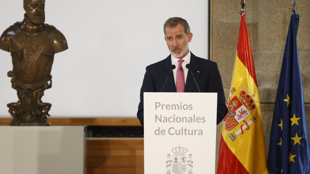 Felipe V en la entrega de los Premios Nacionales de Cultura 2020.