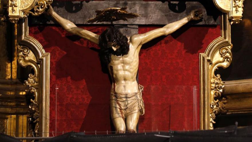 Restaurado el Cristo de los Milagros del Pilar vandalizado en enero