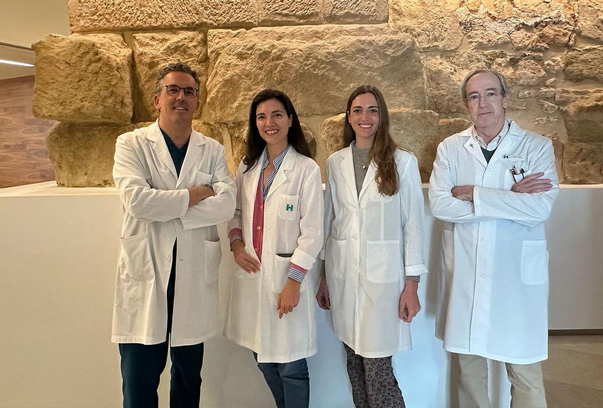 Equipo médico del Hospital Arruzafa responsable del primer implante en Andalucía de un dispositivo de dispensación automática para DMAE húmeda.