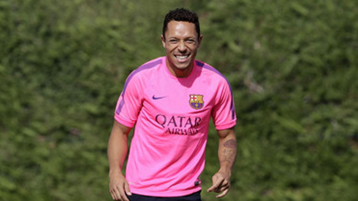 Adriano, durante un entrenamiento