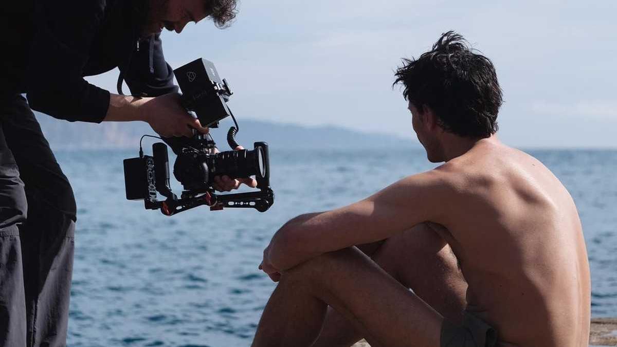 Andrés Velencoso, durant el rodatge de la campanya.