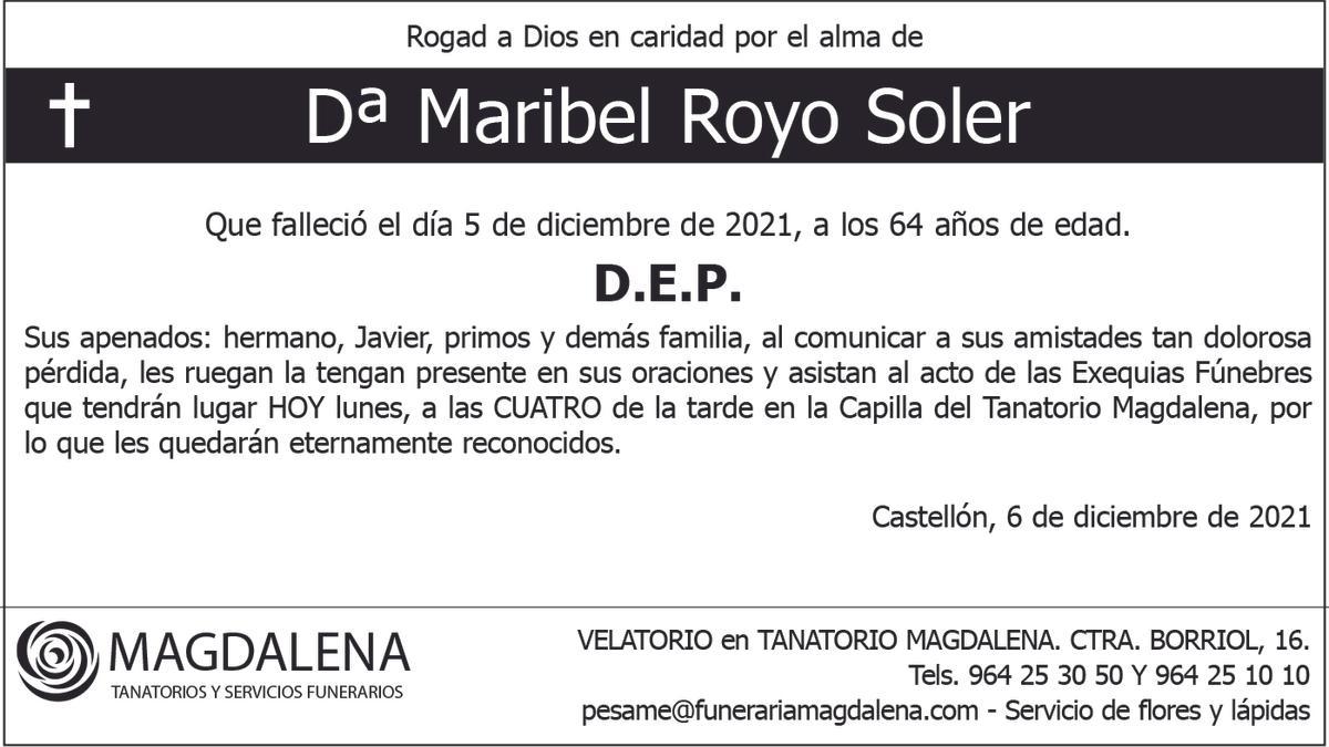 Dª Maribel Royo Soler