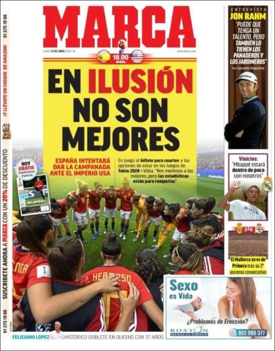 Portada MARCA lunes 24 de junio de 2019.