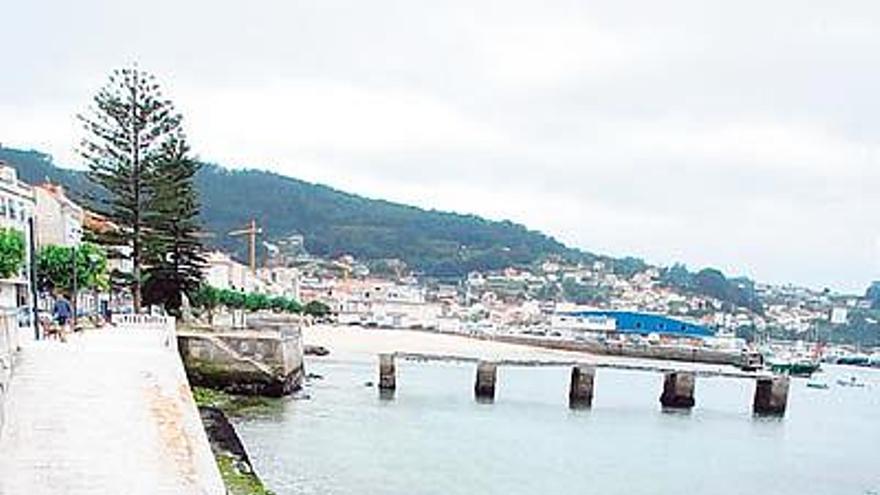 Vista de la zona de Pescadoira donde se proyecta el puerto deportivo