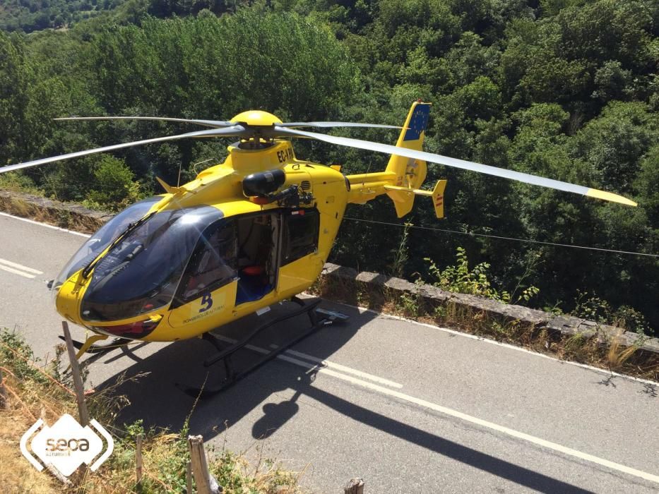 Dos heridos en un accidente en Cangas del Narcea