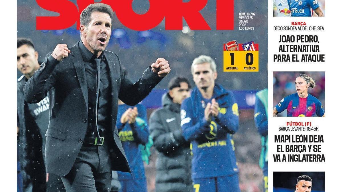 La portada de SPORT de hoy miércoles, 6 de mayo de 2026