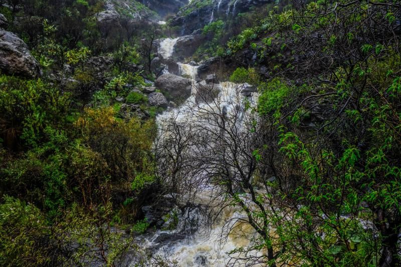 'Filomena' continúa dejando lluvias y llenando presas este jueves en Gran Canaria