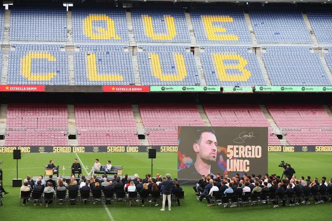 Las mejores imágenes del acto de despedida de Sergio Busquets