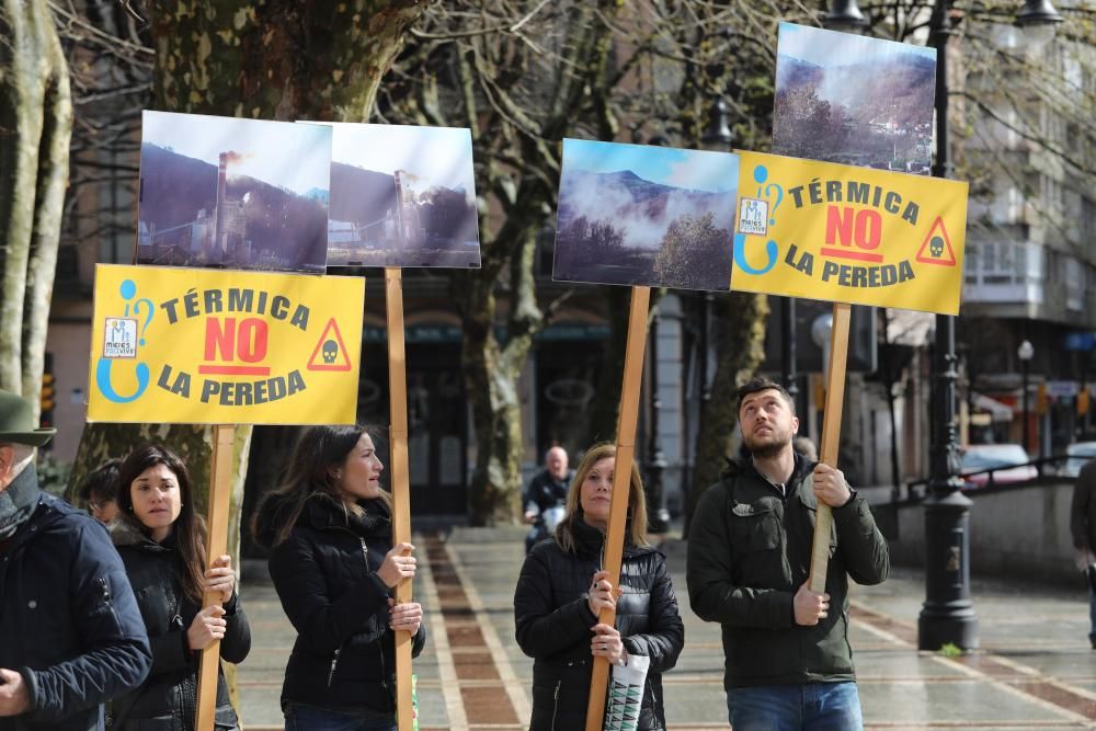 Manifestación en las calles de Gijón contra la contaminación en Asturias