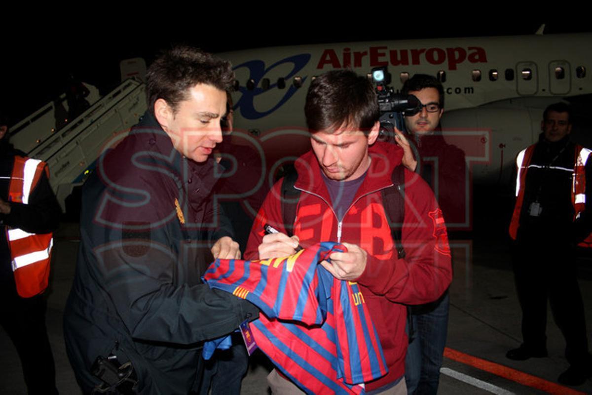 El viaje del Barça a Madrid, en imágenes