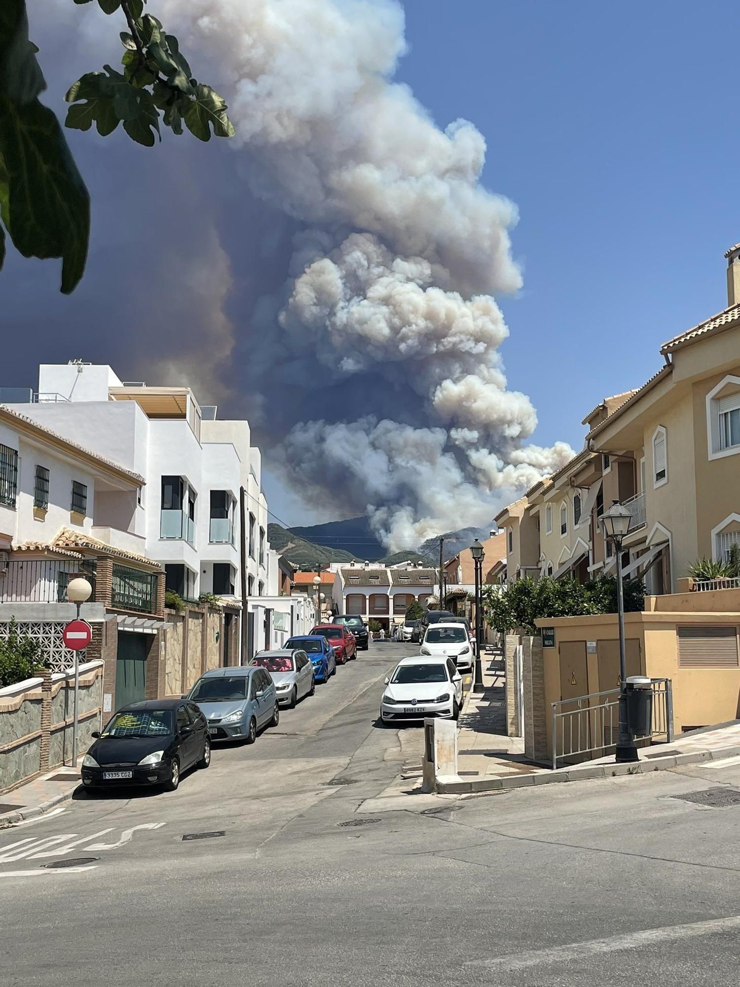 El incendio, desde Fuengirola