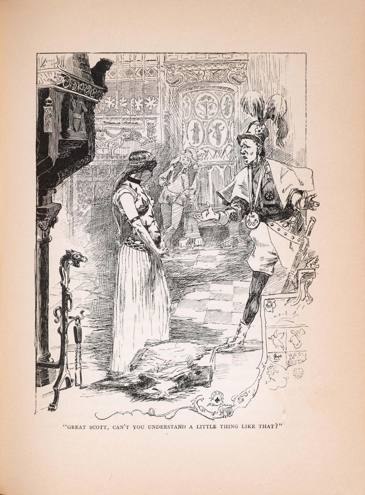 Ilustración de 'Yankee in King Arthur's Court', de Mark Twain.