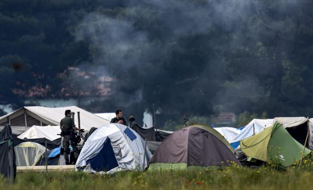 Desallotjament del camp de refugiats d''Idomeni