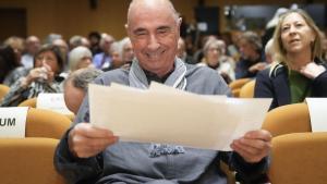 El president de la ANC, Lluís Llach, este sábado en el Ateneu Barcelonès.