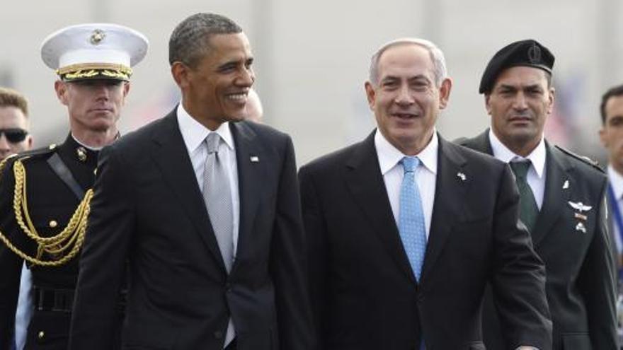 Obama con Netanyahu, en Israel.