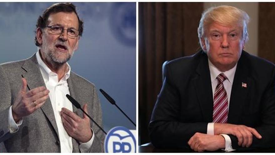 Mariano Rajoy y Donald Trump.