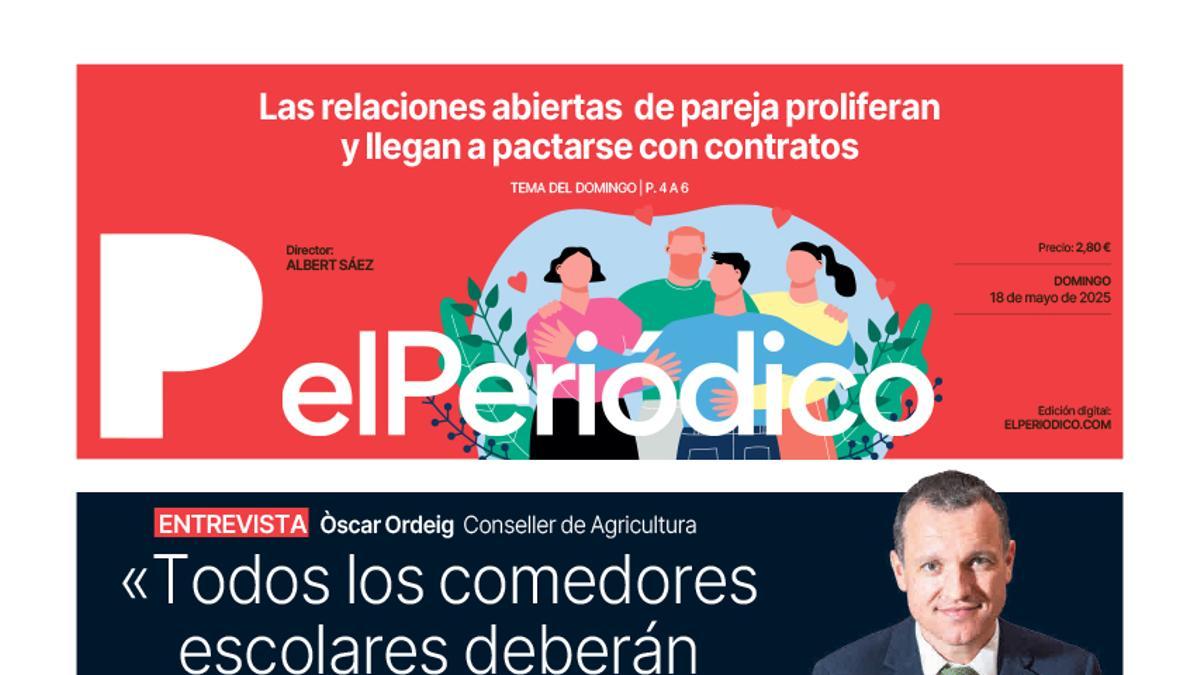 La portada de EL PERIÓDICO del 18 de mayo de 2025